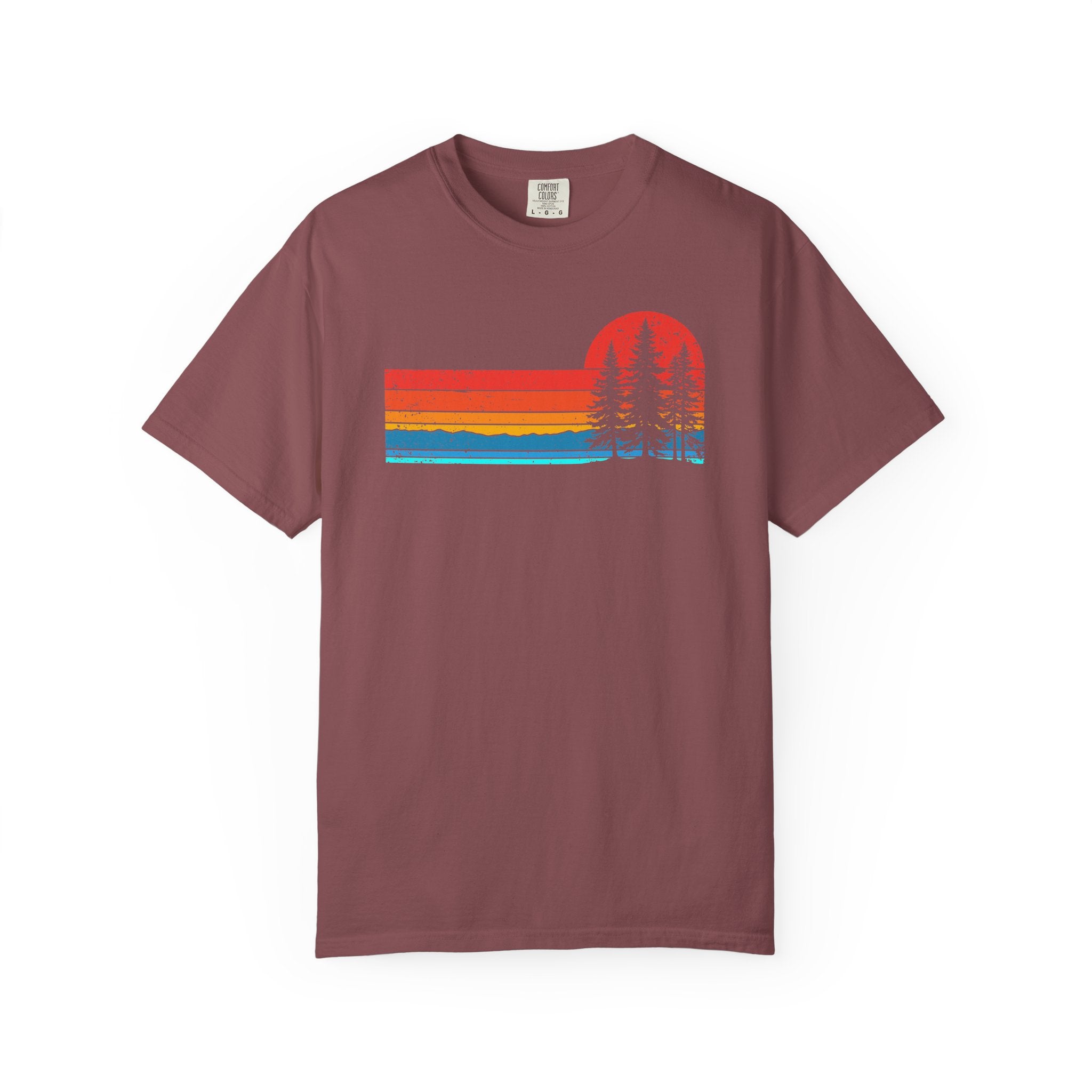 Retro Sunset Pine