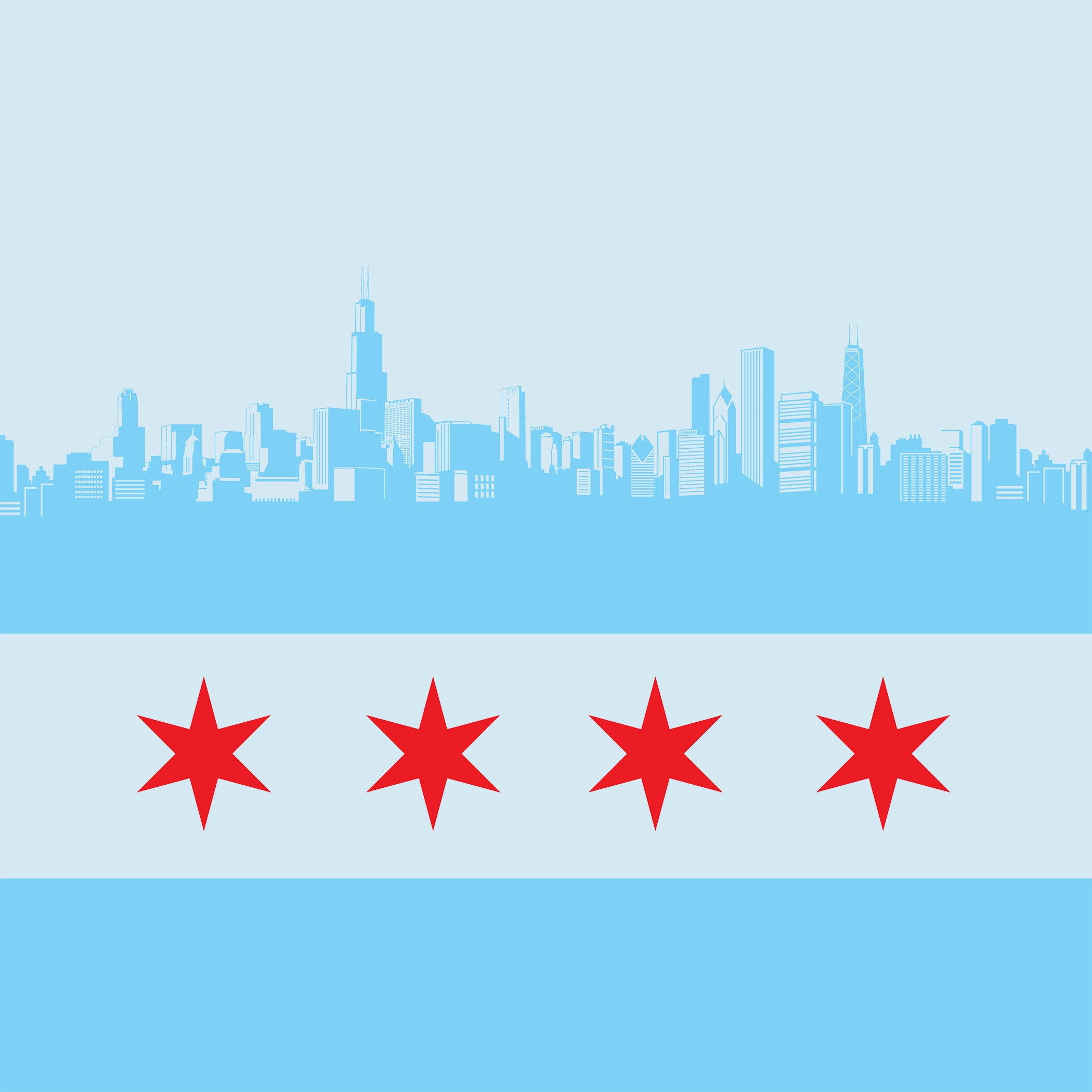 Chicago Flag Skyline