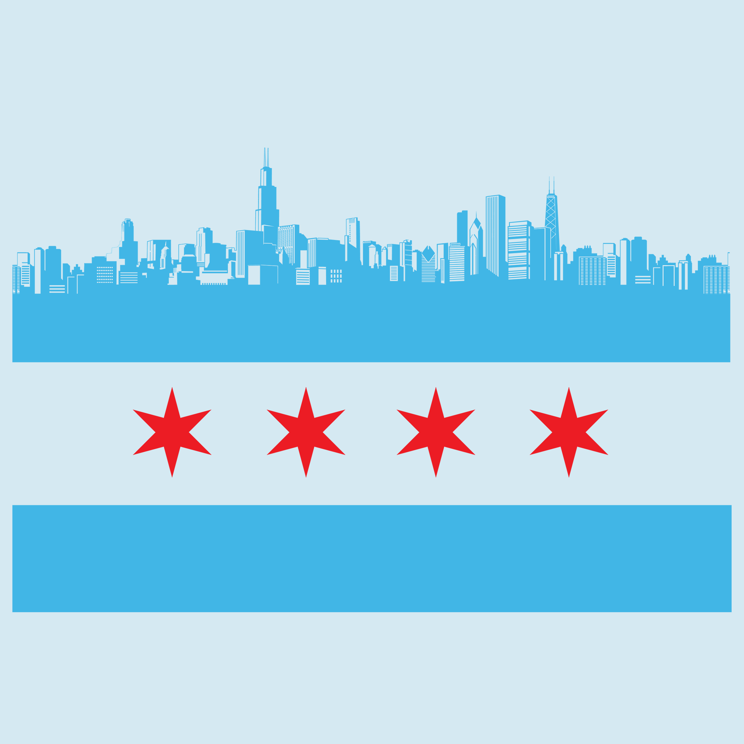 Chicago Flag Skyline