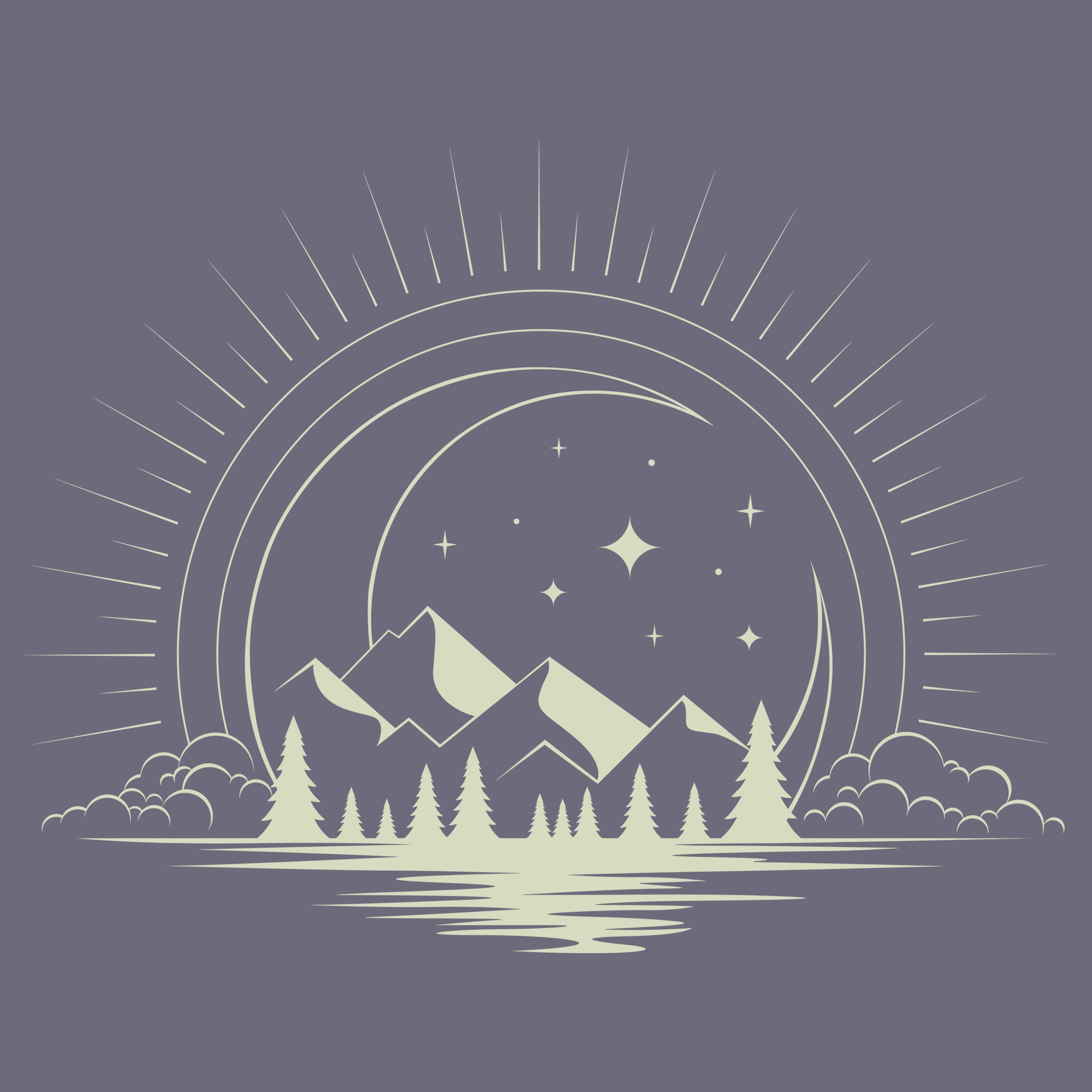 Crescent Forest Fleece Hoodie