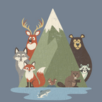 Vintage Mountain Wildlife