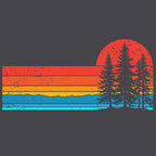 Retro Sunset Pine