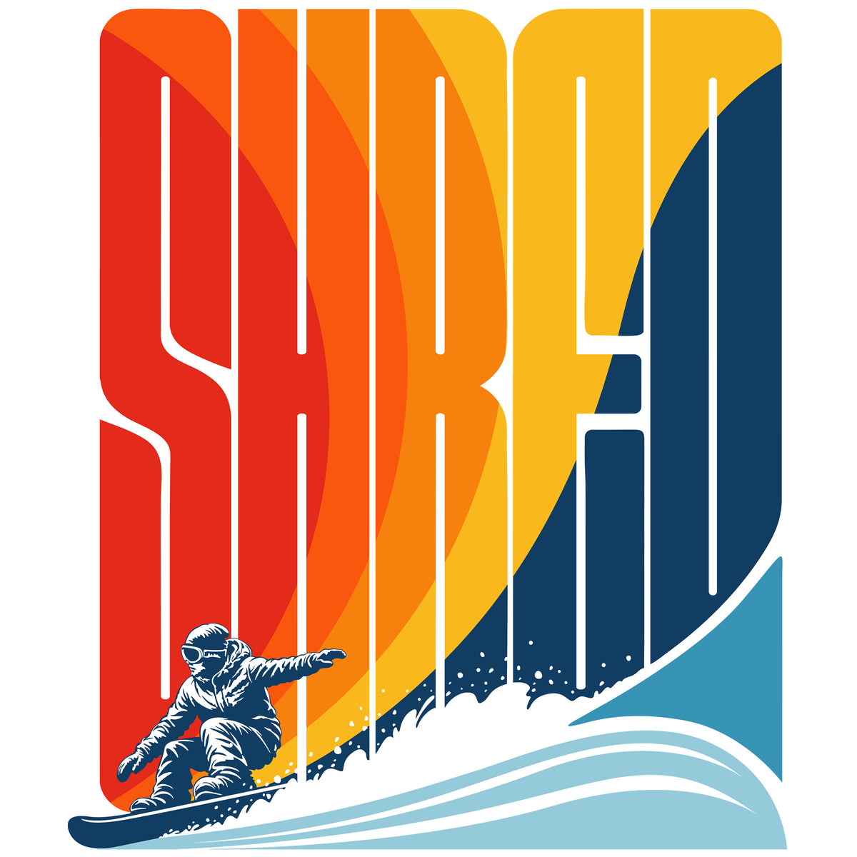 Retro 'Shred' Snowboard